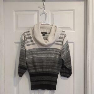 Mossimo Supply Co. Black and Gray Cowl Neck Sweater